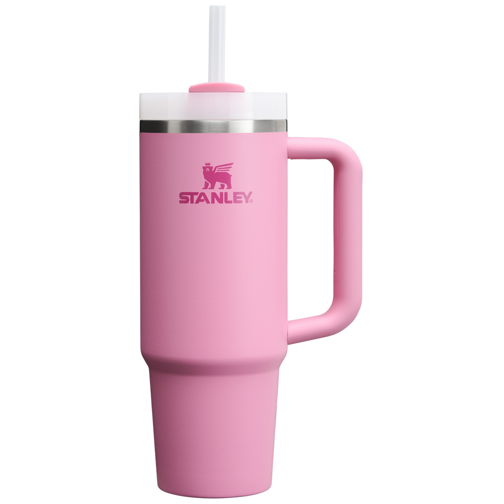 Splash-Resistant FlowState The Quencher H2.0 Flowstate Tumbler | Stanley Create D331C - FlowState 3-Position Lid Insulated Travel Mug - Peony