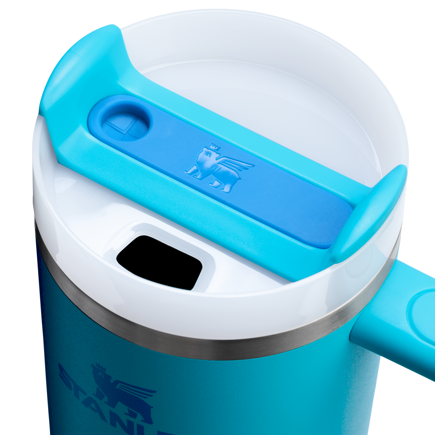 Splash-Resistant FlowState The Quencher H2.0 Flowstate Tumbler | Stanley Create D331C - FlowState 3-Position Lid Insulated Travel Mug Detail