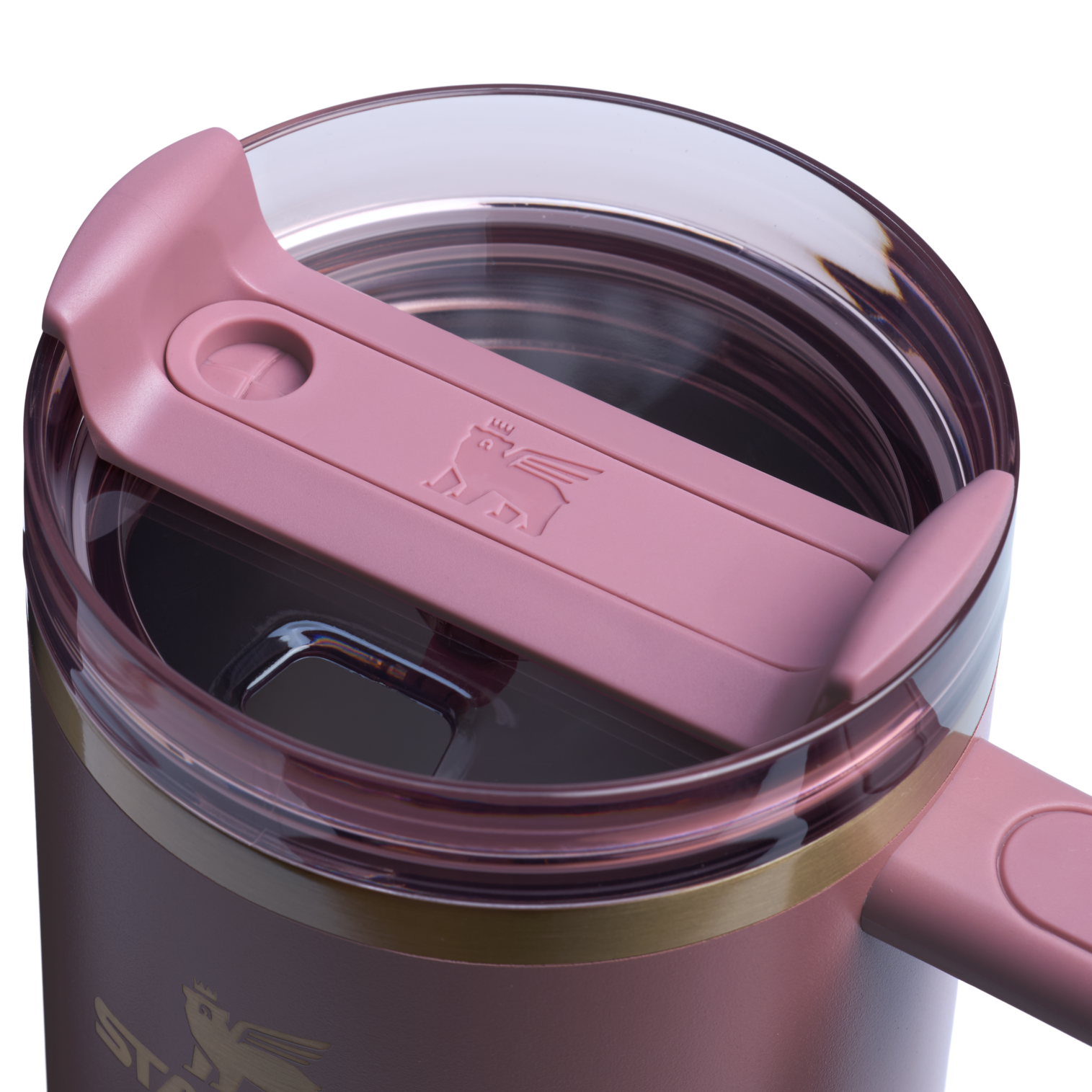 Splash-Resistant FlowState The Quencher H2.0 Flowstate Tumbler  | Stanley Create D332L - 40oz Large Capacity Car-Cup Friendly Quencher Detail