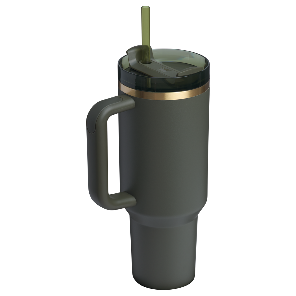 Splash-Resistant FlowState The Quencher H2.0 Flowstate Tumbler  | Stanley Create D332L - 40oz Large Capacity Car-Cup Friendly Quencher Detail