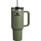 Splash-Resistant FlowState The Quencher H2.0 Flowstate Tumbler  | Stanley Create D332L - 40oz Large Capacity Car-Cup Friendly Quencher - Dried Pine