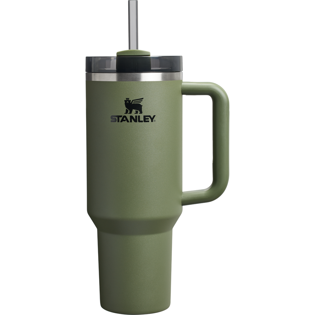 Insulated Travel The Quencher H2.0 Flowstate Tumbler D050X - Double-Wall Vacuum Insulated Travel Tumbler with Straw - Dried Pine
