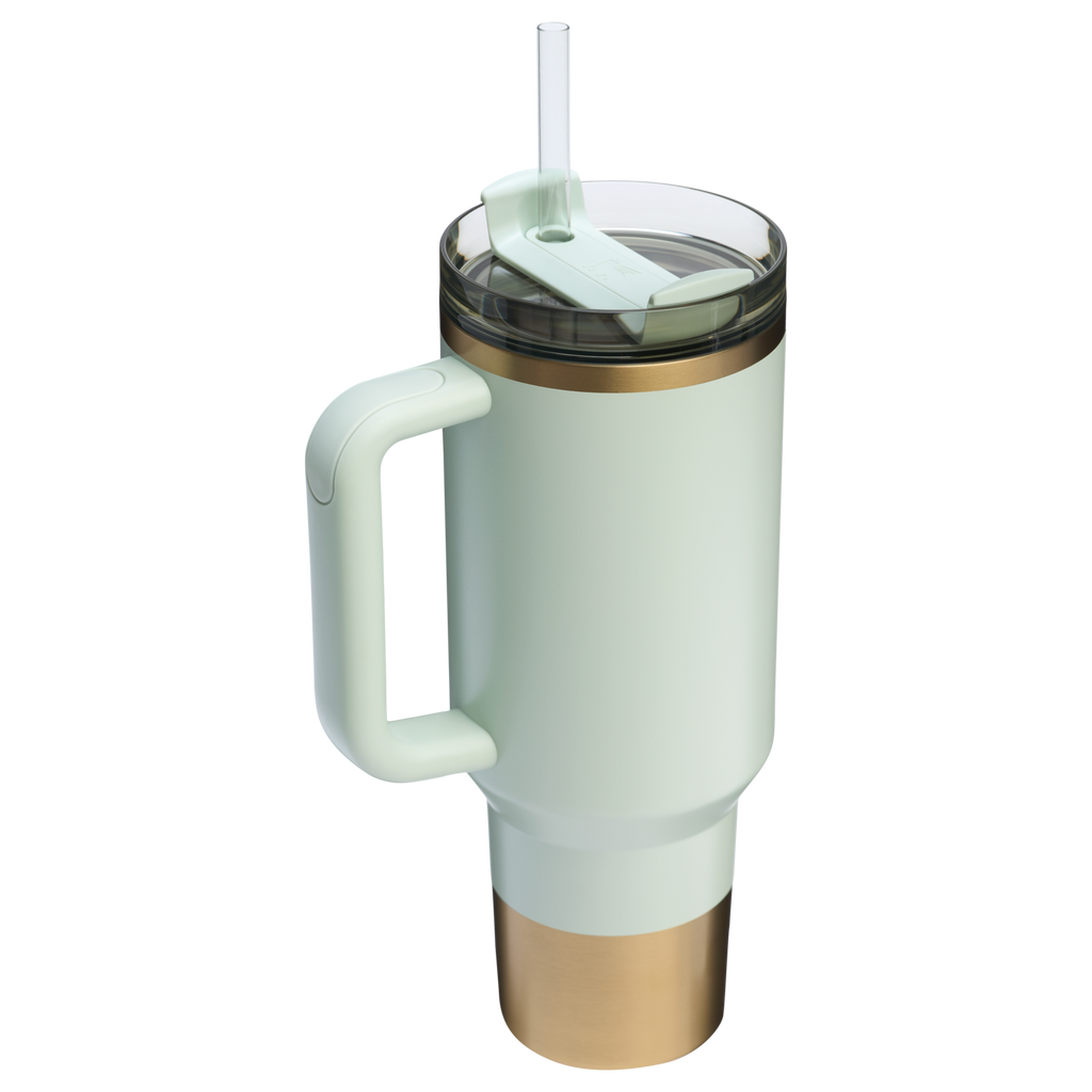 Splash-Resistant FlowState The Quencher H2.0 Flowstate Tumbler  | Stanley Create D332L - 40oz Large Capacity Car-Cup Friendly Quencher Detail
