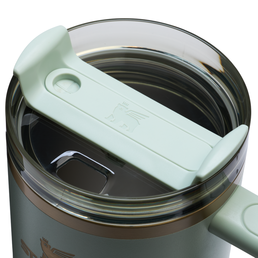 Splash-Resistant FlowState The Quencher H2.0 Flowstate Tumbler  | Stanley Create D332L - 40oz Large Capacity Car-Cup Friendly Quencher Detail