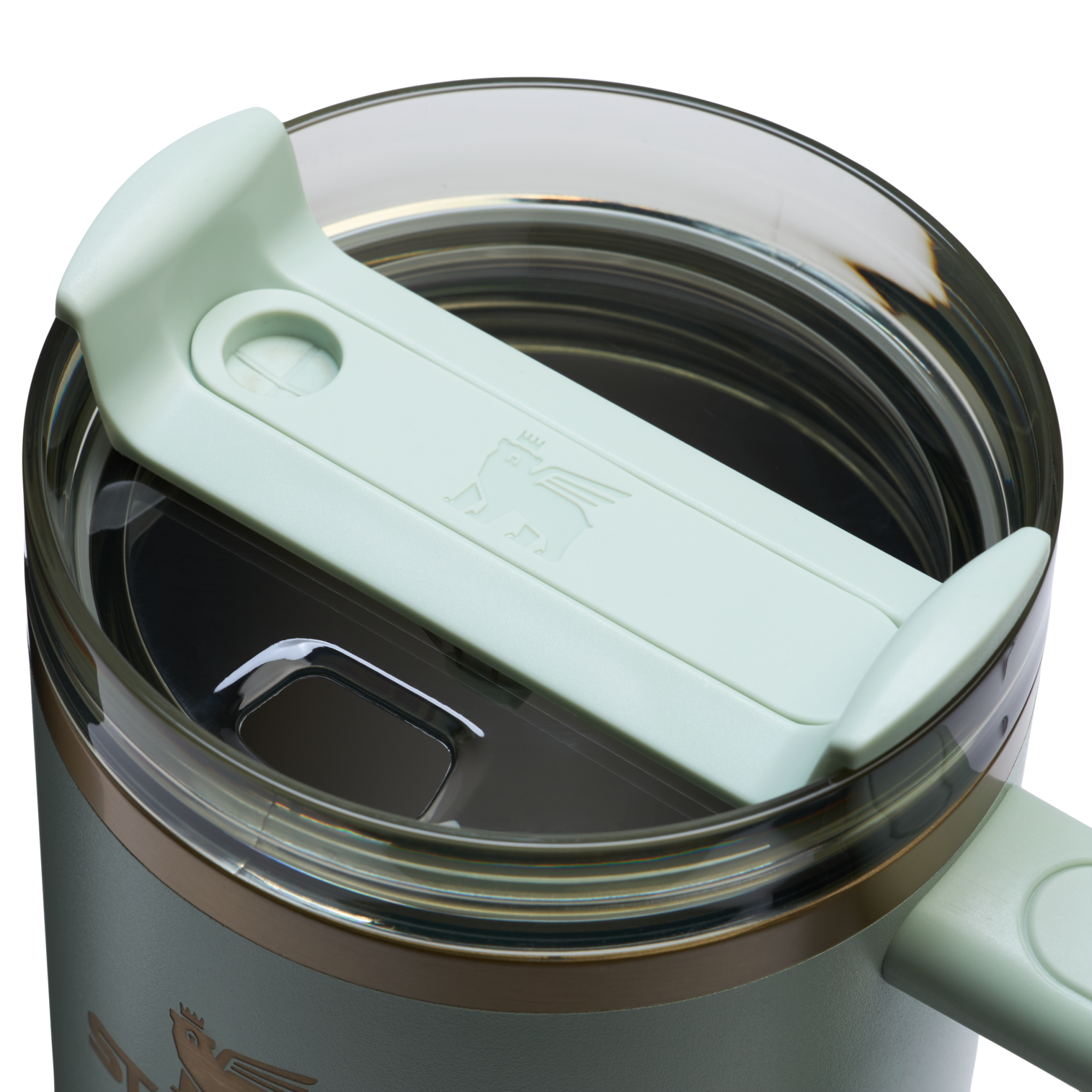 Splash-Resistant FlowState The Quencher H2.0 Flowstate Tumbler  | Stanley Create D332L - 40oz Large Capacity Car-Cup Friendly Quencher Detail