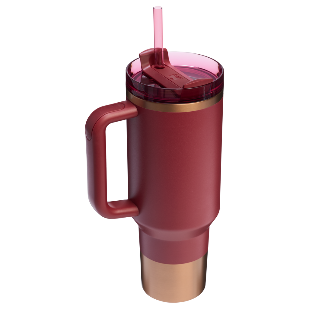 Splash-Resistant FlowState The Quencher H2.0 Flowstate Tumbler  | Stanley Create D332L - 40oz Large Capacity Car-Cup Friendly Quencher Detail
