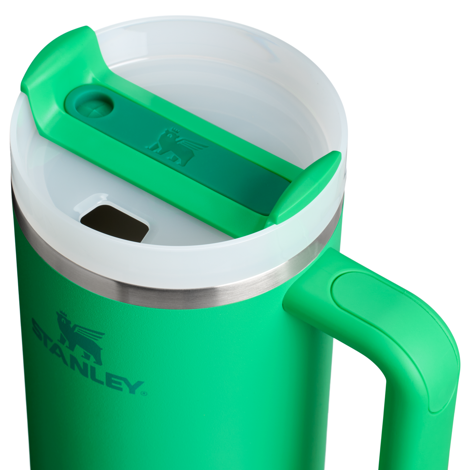Splash-Resistant FlowState The Quencher H2.0 Flowstate Tumbler  | Stanley Create D332L - 40oz Large Capacity Car-Cup Friendly Quencher Detail