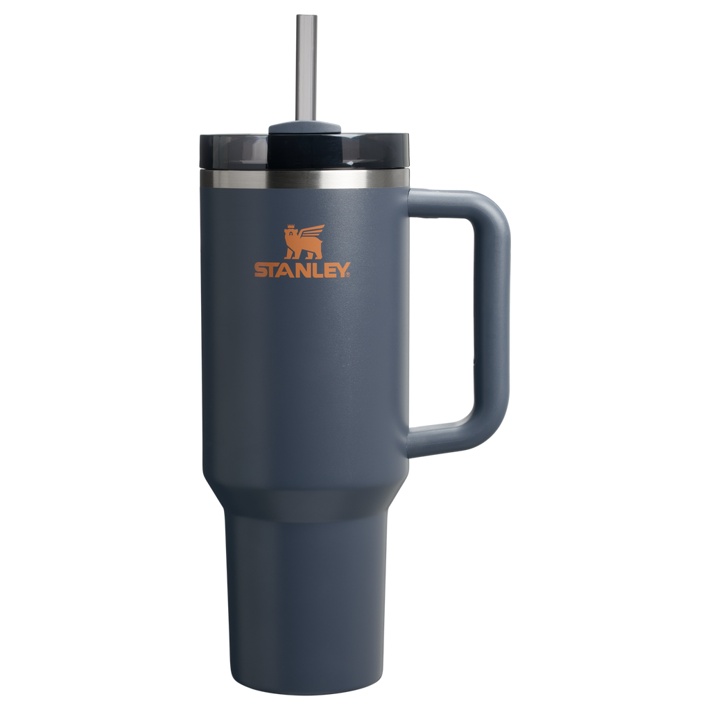 Splash-Resistant FlowState The Quencher H2.0 Flowstate Tumbler  | Stanley Create D332L - 40oz Large Capacity Car-Cup Friendly Quencher - Twilight