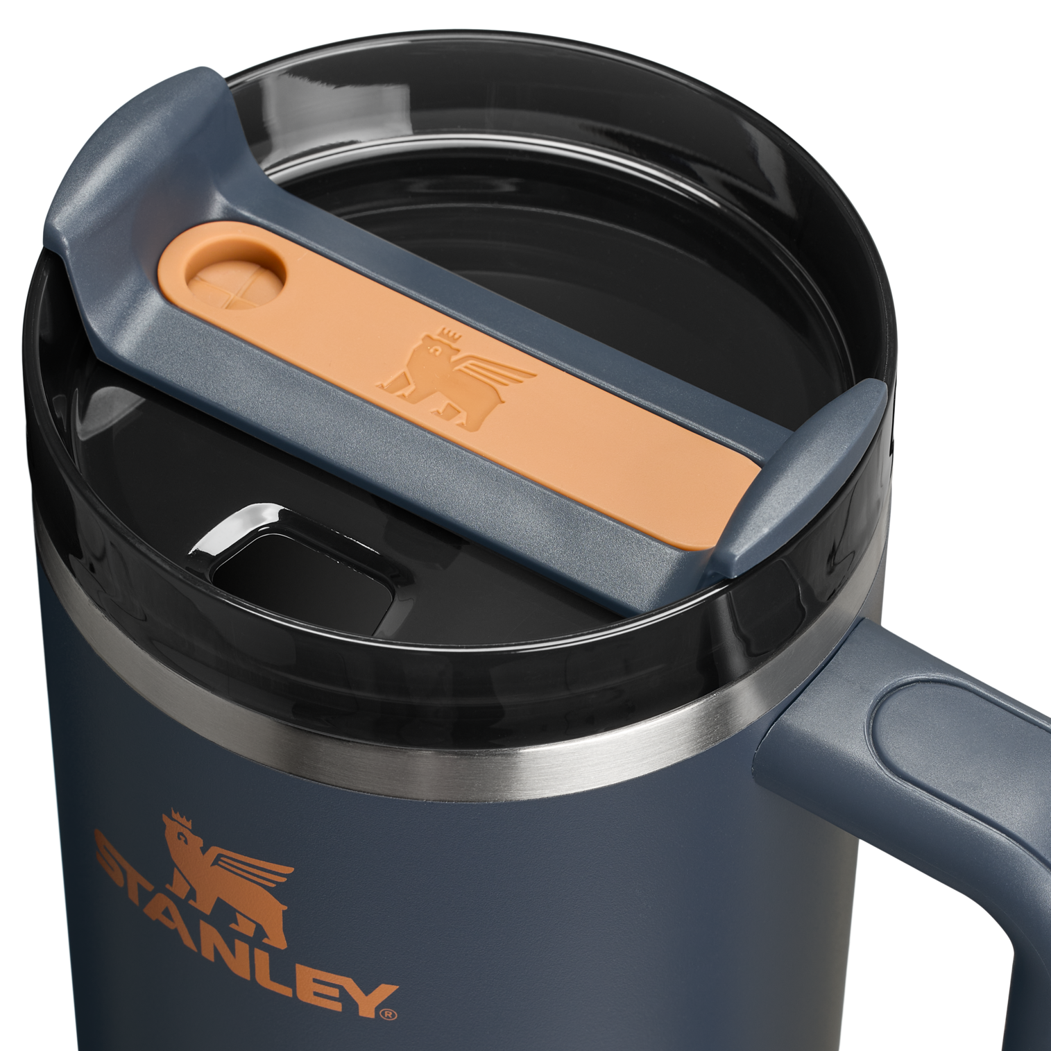 Splash-Resistant FlowState The Quencher H2.0 Flowstate Tumbler  | Stanley Create D332L - 40oz Large Capacity Car-Cup Friendly Quencher Detail