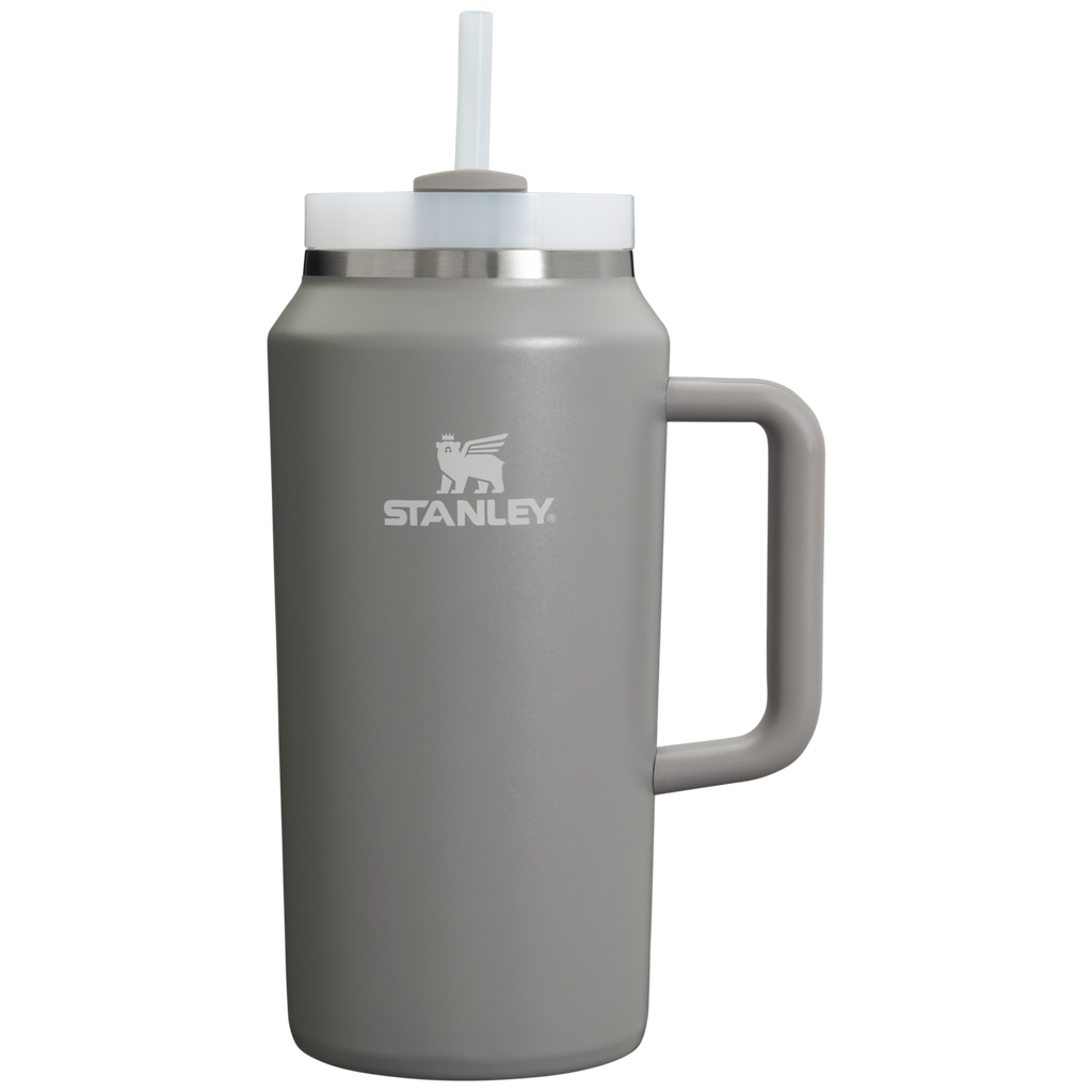 Insulated Travel The Quencher H2.0 Flowstate Tumbler D365U - Double-Wall Vacuum Insulated Travel Tumbler with Straw - Stone
