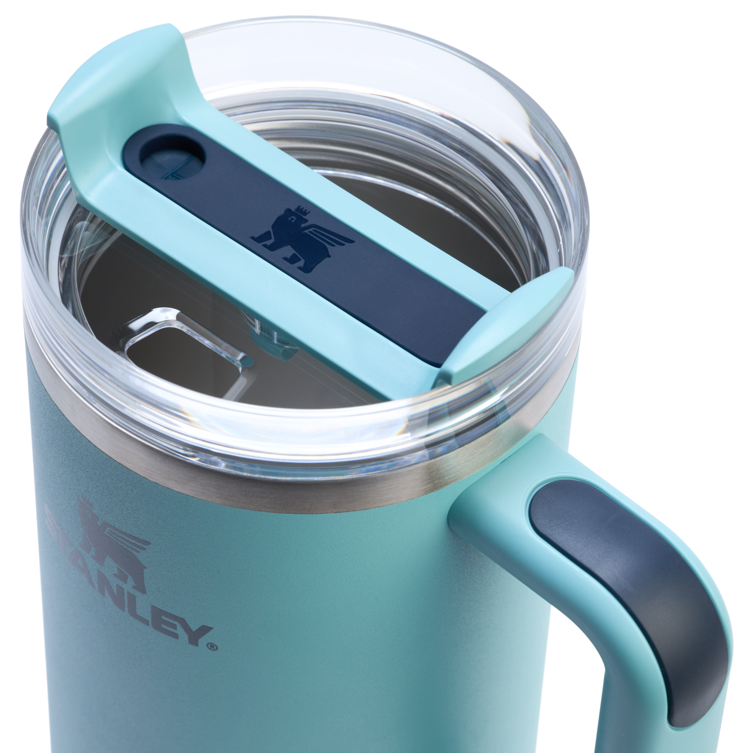 Splash-Resistant FlowState The Quencher H2.0 Flowstate Tumbler  | Stanley Create D332L - 40oz Large Capacity Car-Cup Friendly Quencher Detail