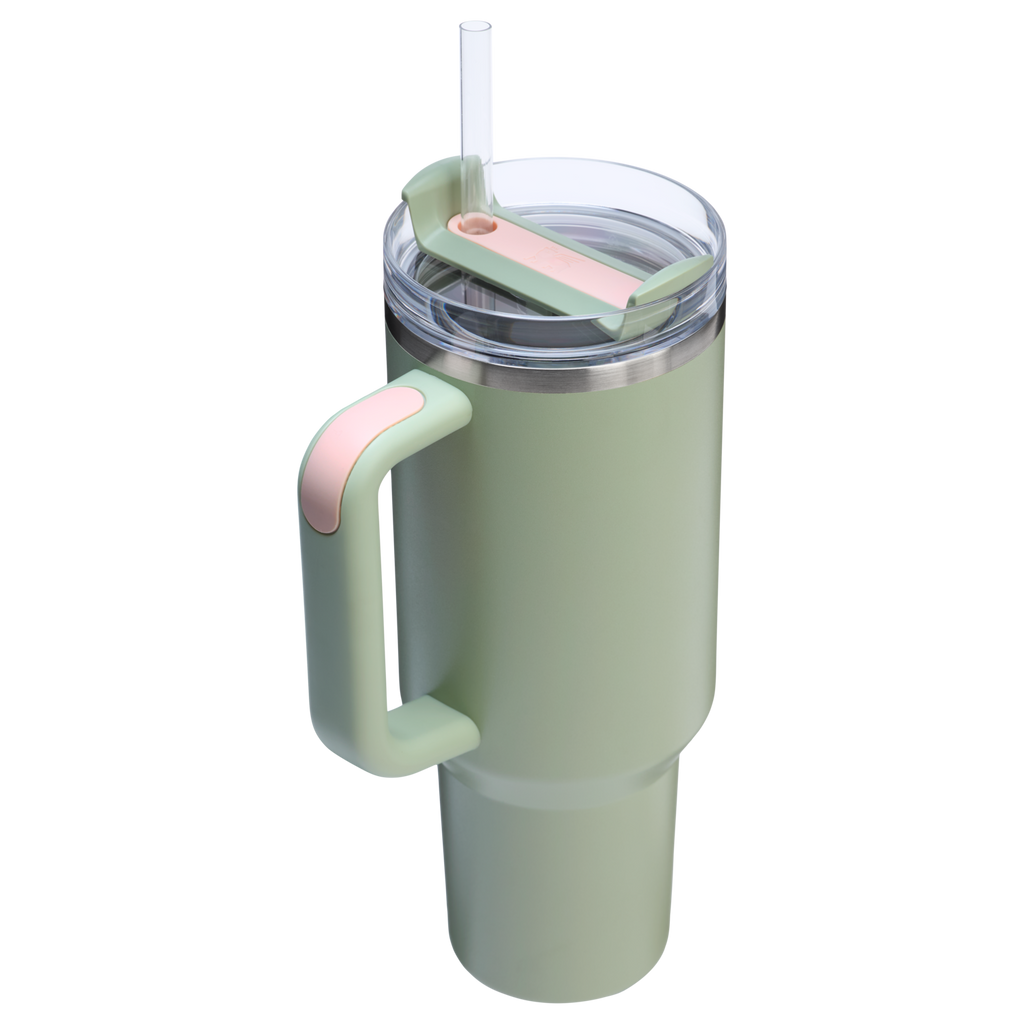 Splash-Resistant FlowState The Quencher H2.0 Flowstate Tumbler  | Stanley Create D332L - 40oz Large Capacity Car-Cup Friendly Quencher Detail