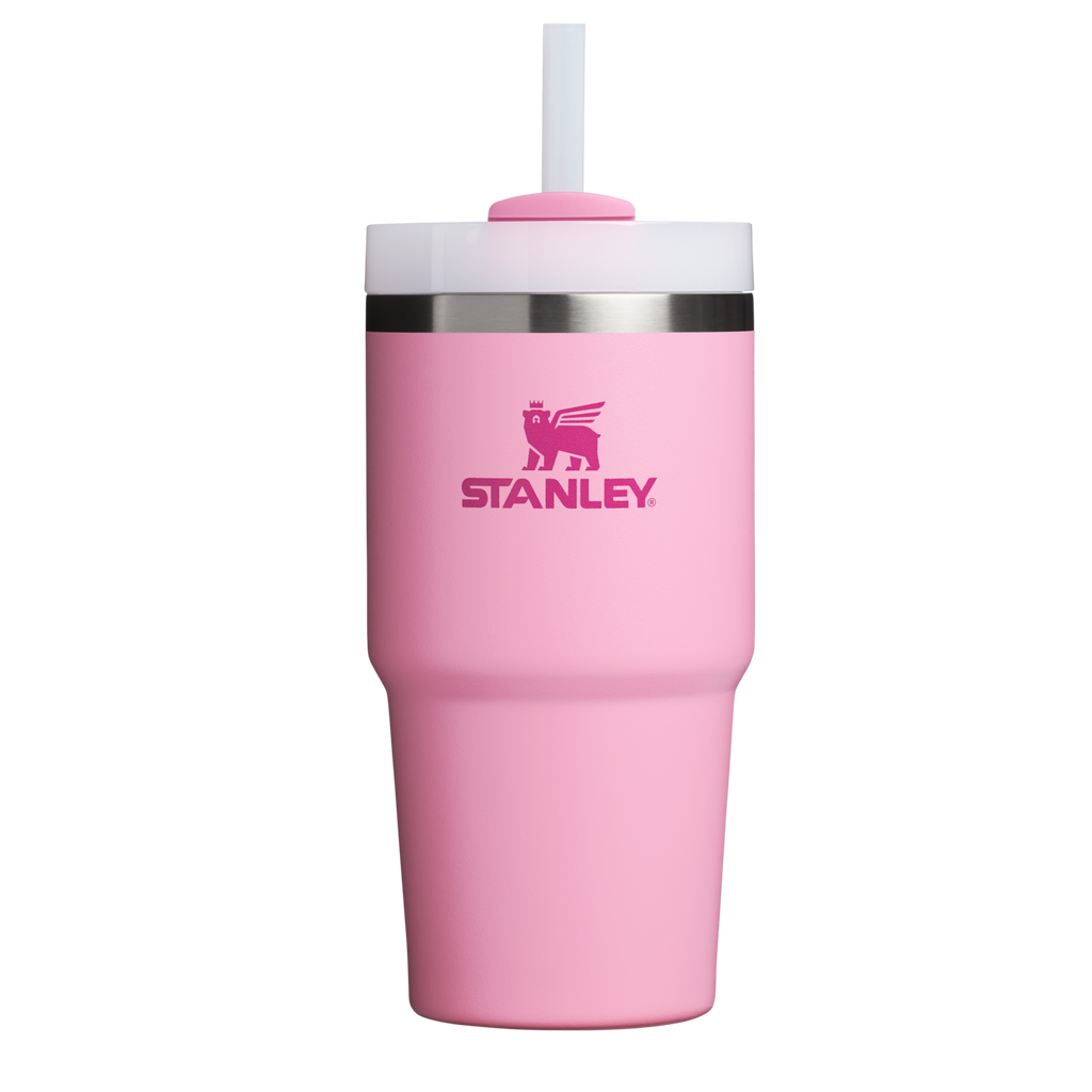 Splash-Resistant FlowState The Quencher H2.0 Flowstate Tumbler | Stanley Create D330L - FlowState 3-Position Lid Insulated Travel Mug - Rose Quartz 2.0