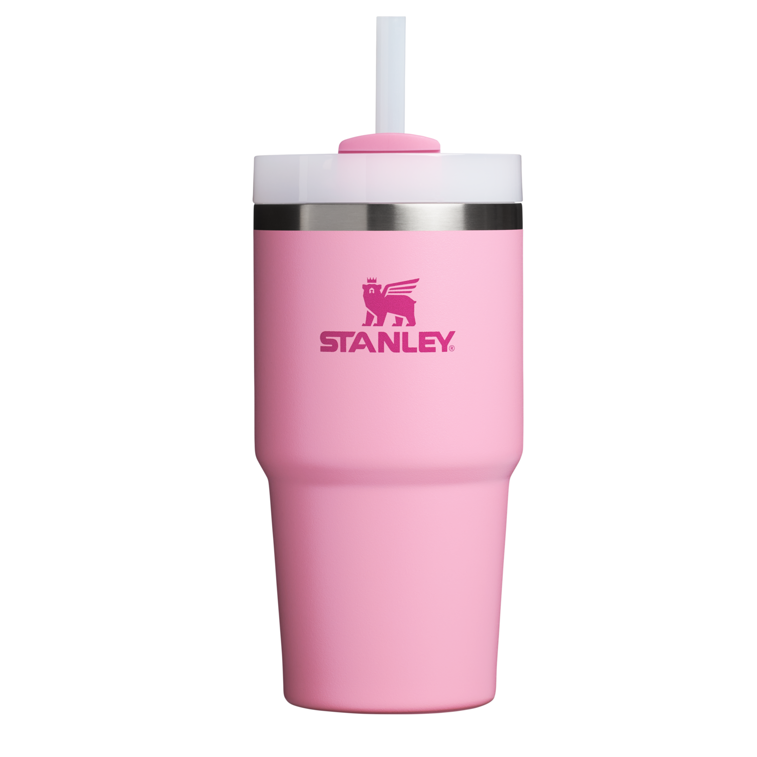Splash-Resistant FlowState The Quencher H2.0 Flowstate Tumbler | Stanley Create D330L - FlowState 3-Position Lid Insulated Travel Mug - Rose Quartz 2.0