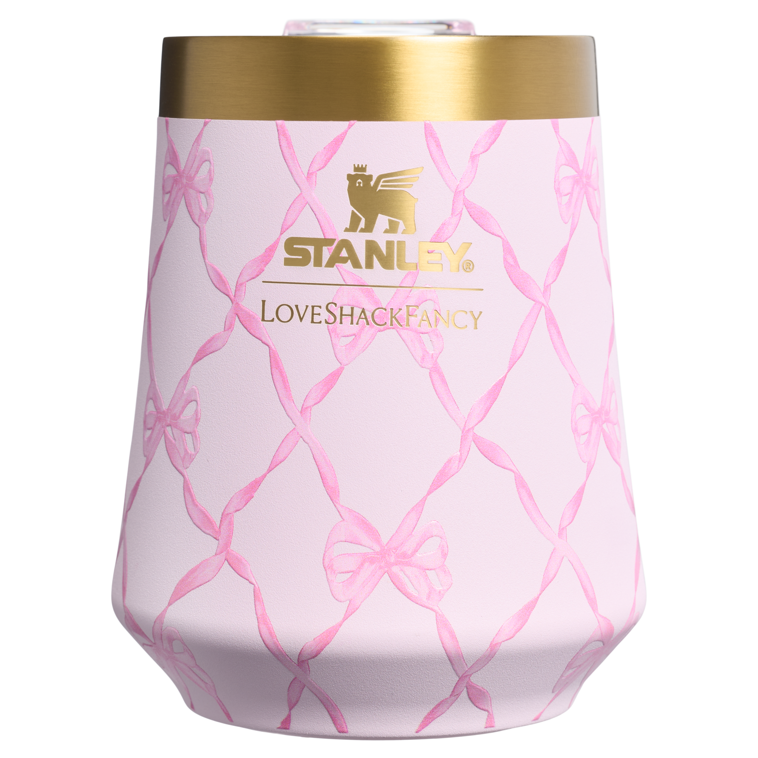 Premium Matte Stanley 1913 x LoveShackFancy Holiday Reserve Wine Tumbler D204X - Premium Insulated Egg-Shaped Wine Glass for Outdoors Detail
