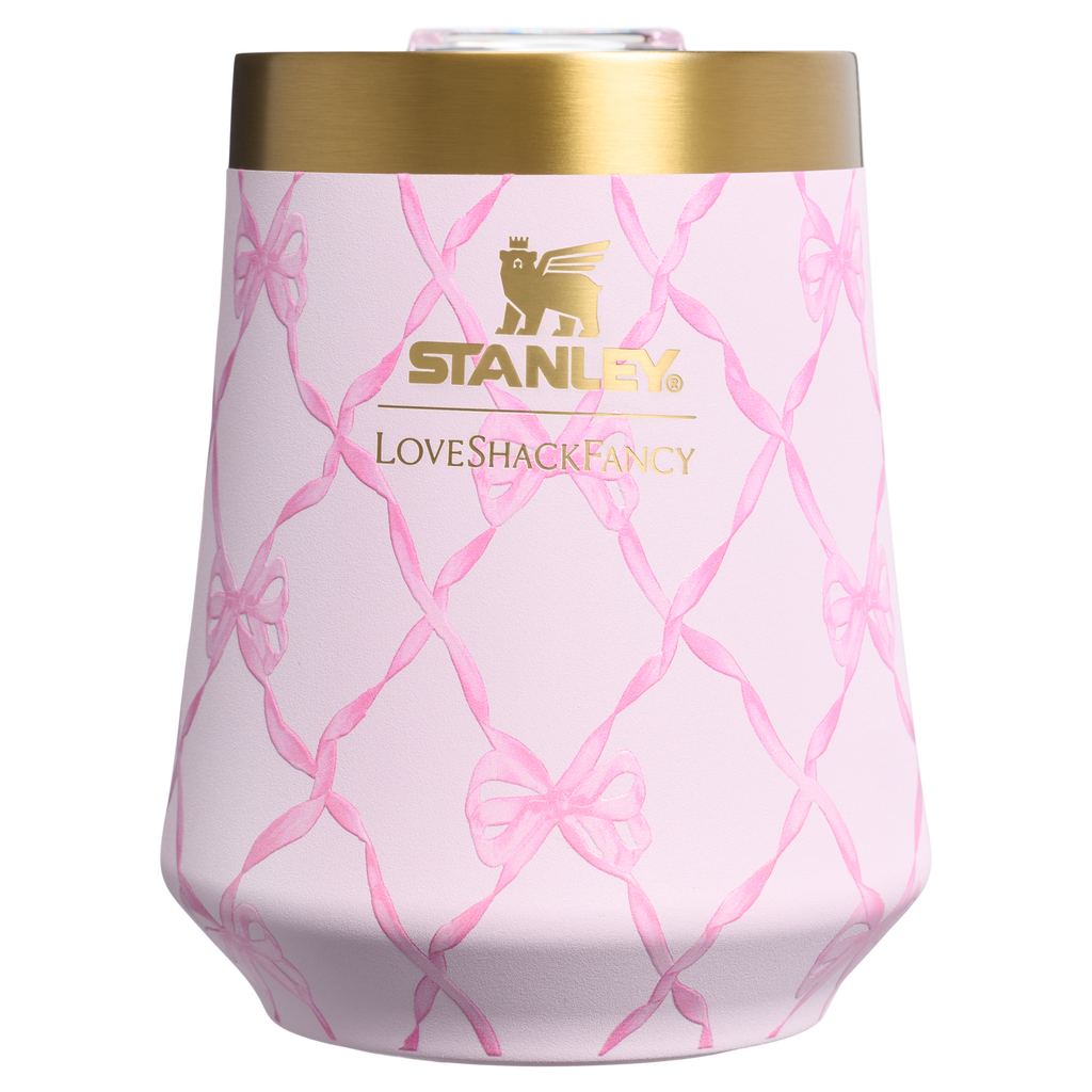 Shatterproof Luxury Stanley 1913 x LoveShackFancy Holiday Reserve Wine Tumbler D367F - Reserve Collection Stainless Steel Whiskey Cup Detail