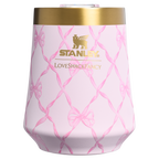 Shatterproof Luxury Stanley 1913 x LoveShackFancy Holiday Reserve Wine Tumbler D367F - Reserve Collection Stainless Steel Whiskey Cup Detail