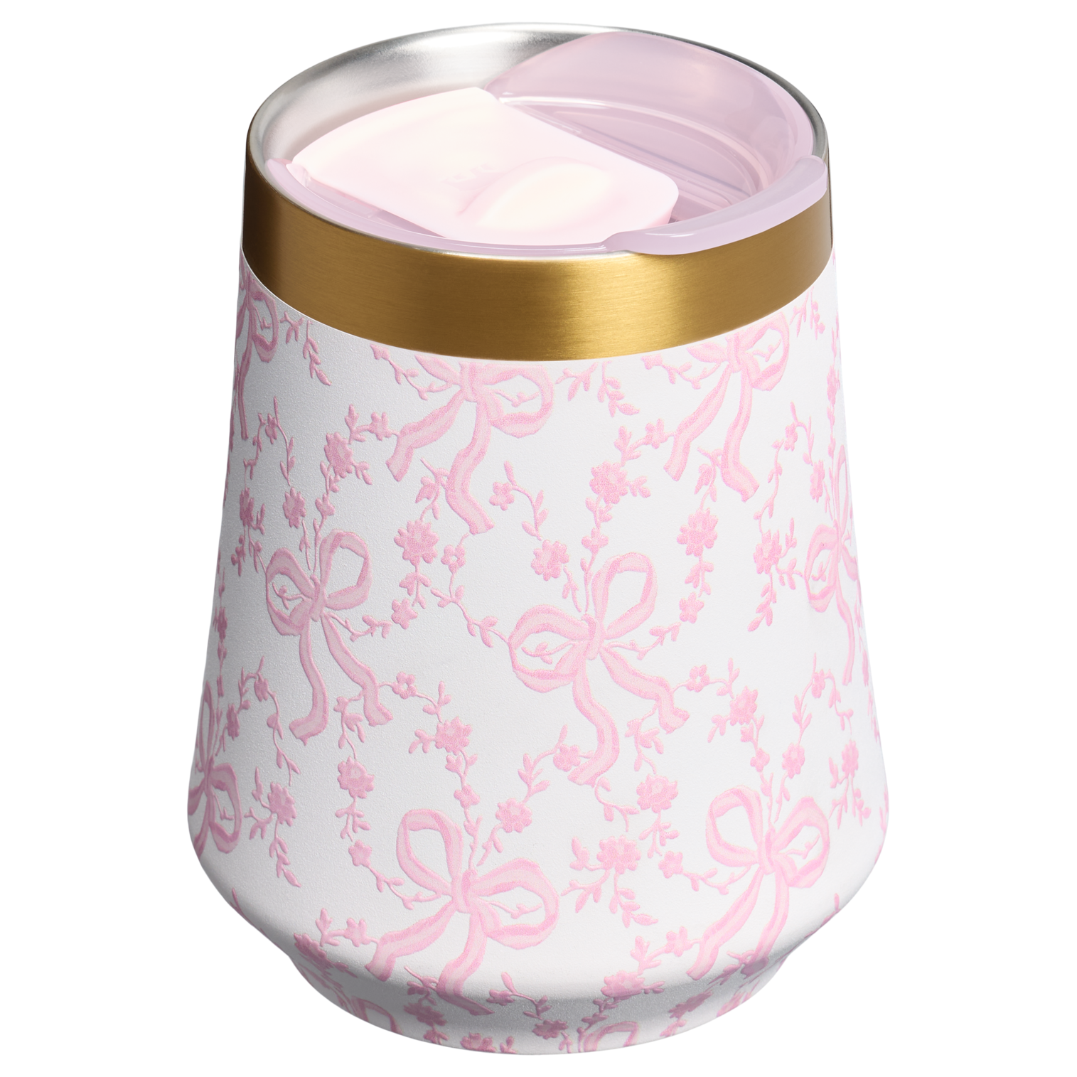 Premium Matte Stanley 1913 x LoveShackFancy Holiday Reserve Wine Tumbler D204X - Premium Insulated Egg-Shaped Wine Glass for Outdoors Detail