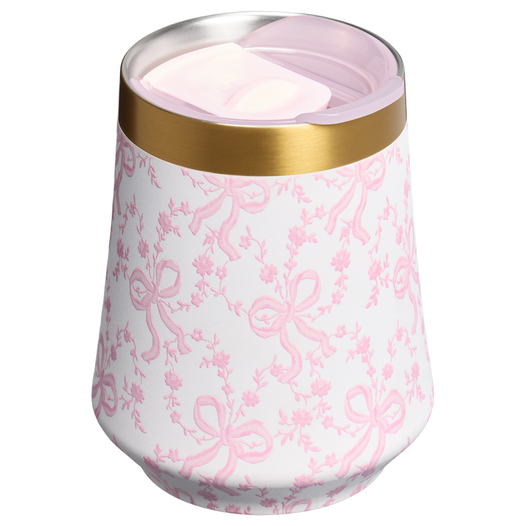 Shatterproof Luxury Stanley 1913 x LoveShackFancy Holiday Reserve Wine Tumbler D367F - Reserve Collection Stainless Steel Whiskey Cup Detail