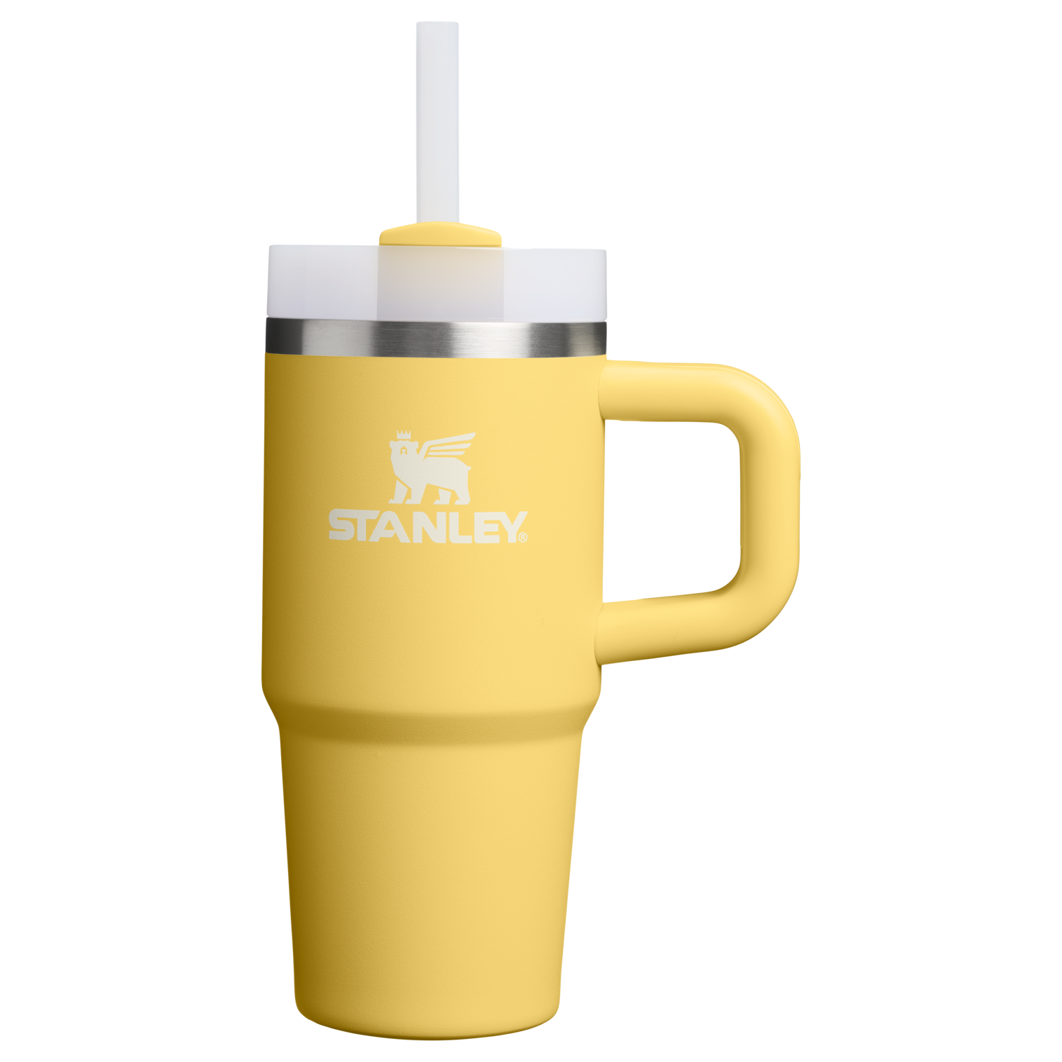 Large Capacity The Quencher H2.O Flowstate Tumbler | Stanley Create D291F - Double-Wall Vacuum Insulated Travel Tumbler with Straw - Daffodil