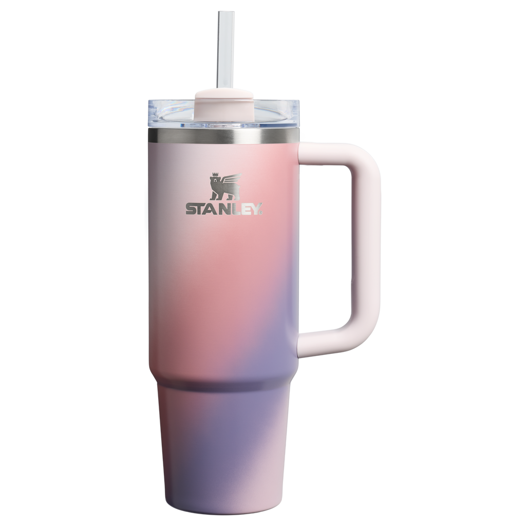 Splash-Resistant FlowState The Quencher H2.0 Flowstate Tumbler D051L - 40oz Large Capacity Car-Cup Friendly Quencher - Dawn Spiral