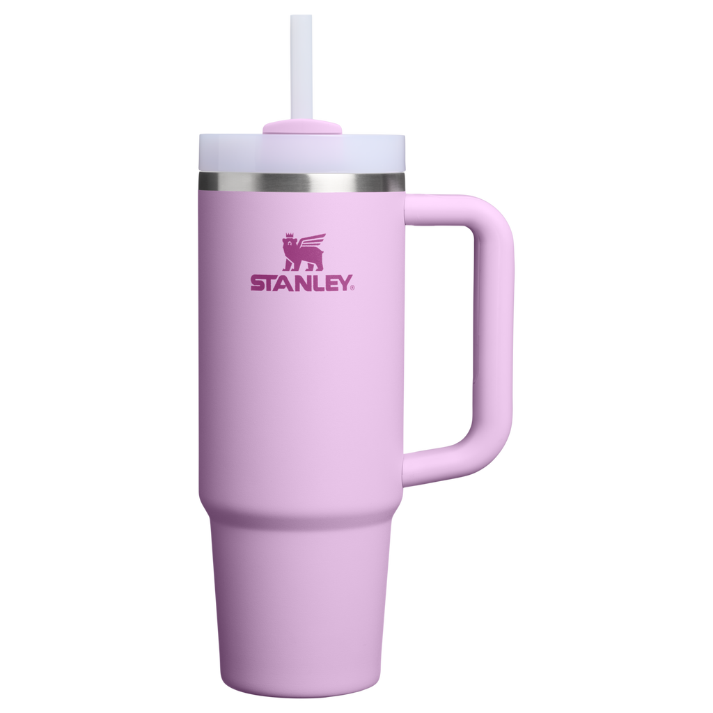 Splash-Resistant FlowState The Quencher H2.0 Flowstate Tumbler | Stanley Create D331C - FlowState 3-Position Lid Insulated Travel Mug - Soft Orchid