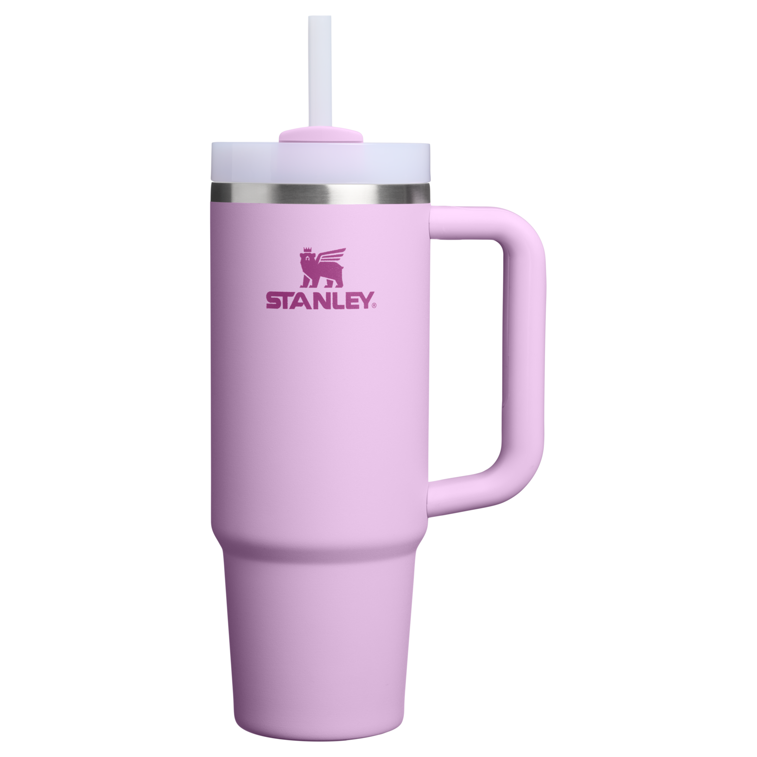 Splash-Resistant FlowState The Quencher H2.0 Flowstate Tumbler | Stanley Create D331C - FlowState 3-Position Lid Insulated Travel Mug - Soft Orchid