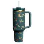 Splash-Resistant FlowState The Cheers & Cheer Quencher H2.0 Flowstate Tumbler D188Q - Premium Stainless Steel Straw Cup for All-Day Hydration - Holiday Botanical
