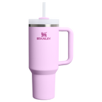 Splash-Resistant FlowState The Quencher H2.0 Flowstate Tumbler  | Stanley Create D332L - 40oz Large Capacity Car-Cup Friendly Quencher - Soft Orchid