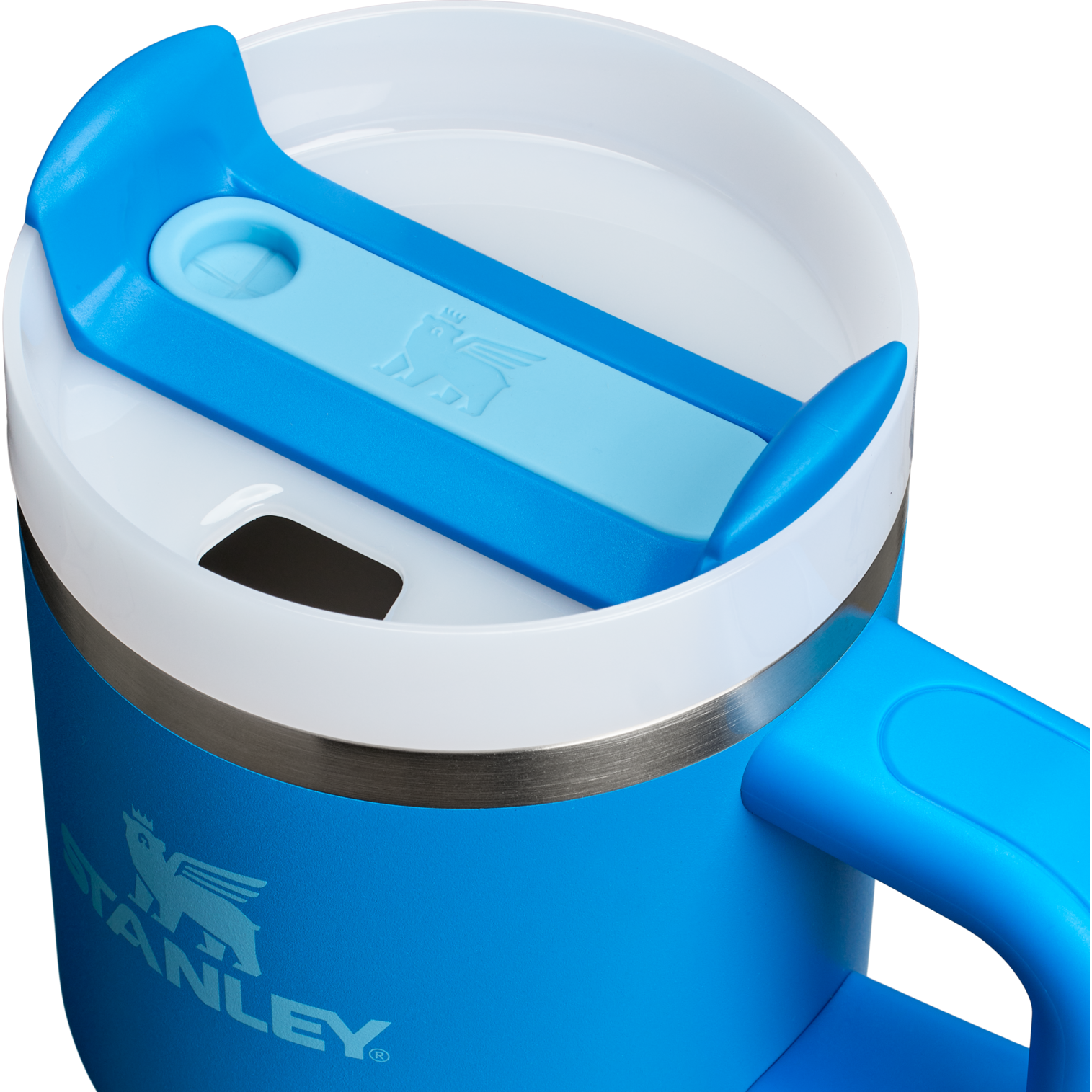 Large Capacity The Quencher H2.O Flowstate Tumbler with Handle | Stanley Create D309N - FlowState 3-Position Lid Insulated Travel Mug Detail