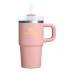 Splash-Resistant FlowState The Quencher H2.O Flowstate Tumbler D069R - 40oz Large Capacity Car-Cup Friendly Quencher - Peach Rose