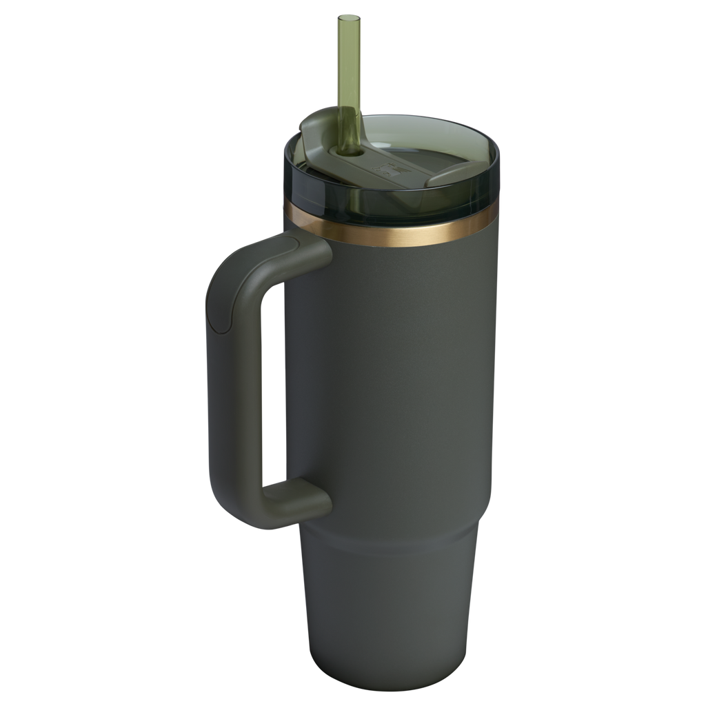 Splash-Resistant FlowState The Quencher H2.0 Flowstate Tumbler | Stanley Create D331C - FlowState 3-Position Lid Insulated Travel Mug Detail