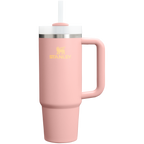 Splash-Resistant FlowState The Quencher H2.0 Flowstate Tumbler | Stanley Create D331C - FlowState 3-Position Lid Insulated Travel Mug - Peach Rose