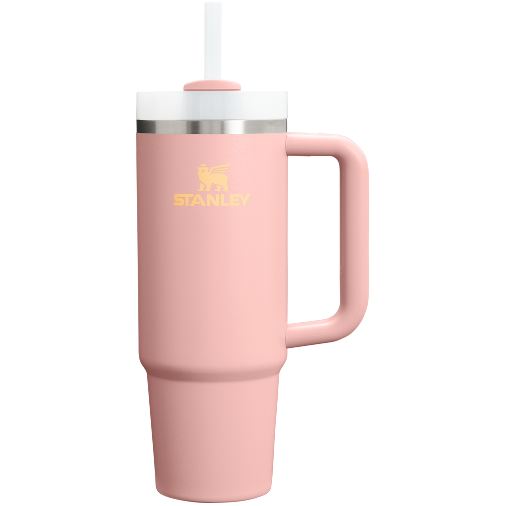 Splash-Resistant FlowState The Quencher H2.0 Flowstate Tumbler D051L - 40oz Large Capacity Car-Cup Friendly Quencher - Peach Rose