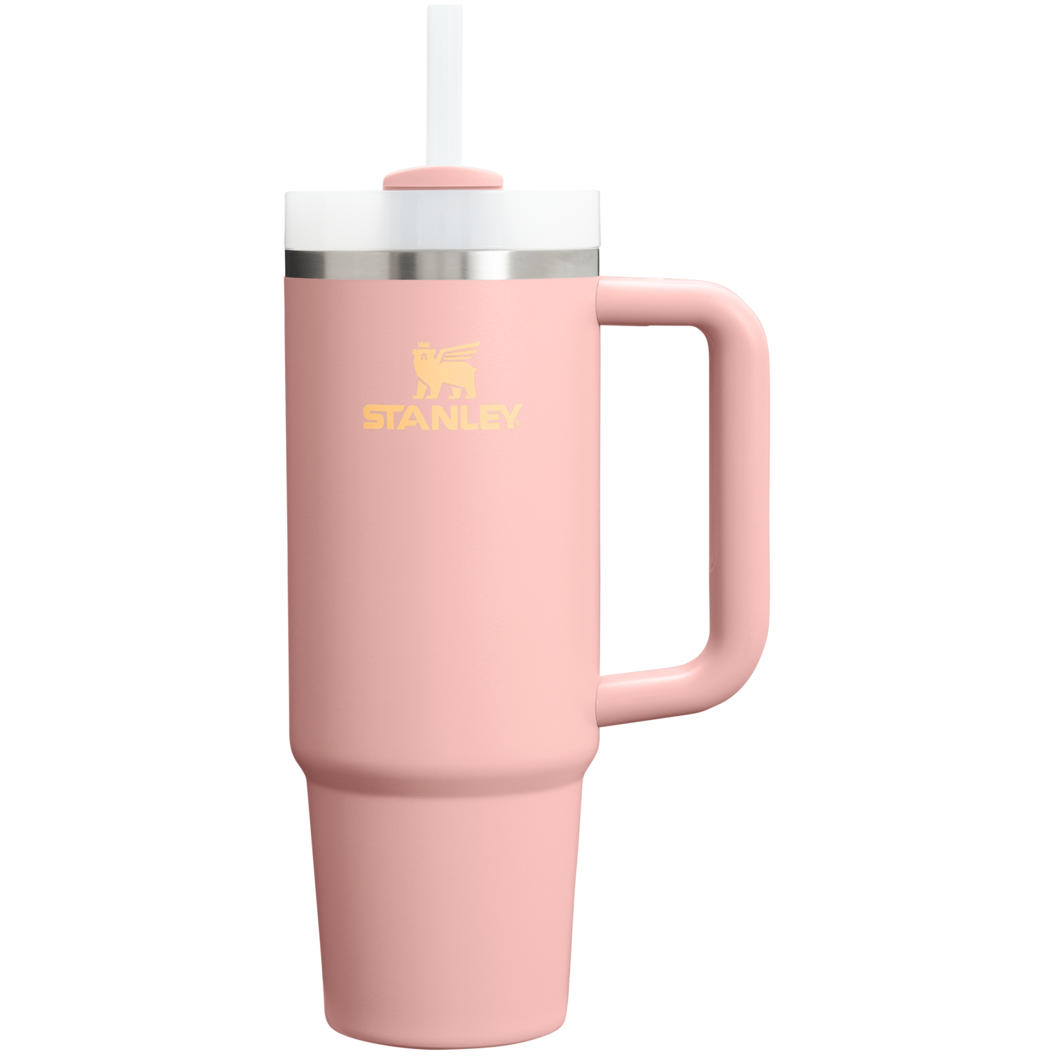 Splash-Resistant FlowState The Quencher H2.0 Flowstate Tumbler D051L - 40oz Large Capacity Car-Cup Friendly Quencher - Peach Rose