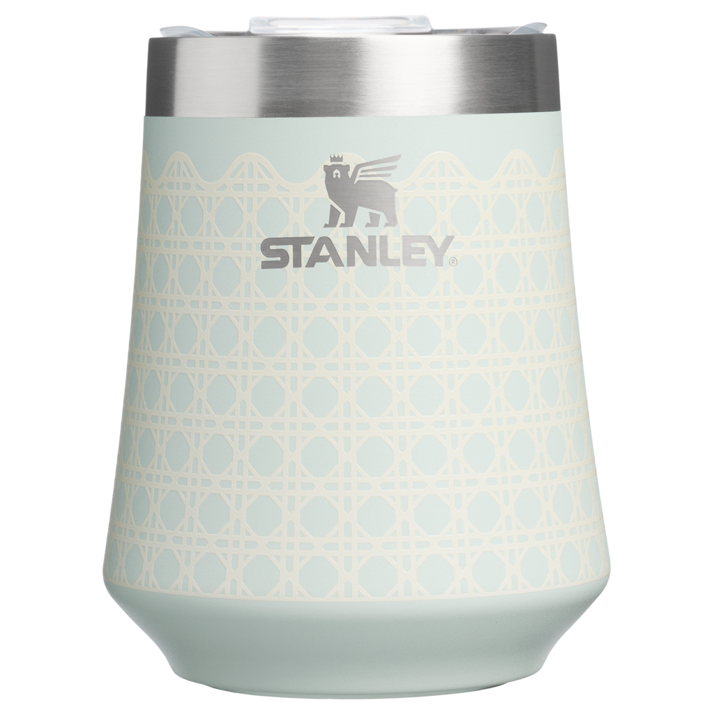 Premium Matte The Reserve Wine Tumbler D352C - Shatterproof Flavor-Preserving Cocktail Tumbler with Lid - Mist Rattan