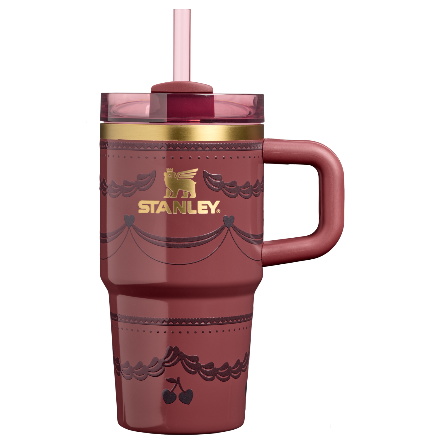 Double-Wall Vacuum The Valentine’s Day Quencher H2.0  Flowstate Tumbler D234X - Premium Stainless Steel Straw Cup for All-Day Hydration - Red Velvet Cake