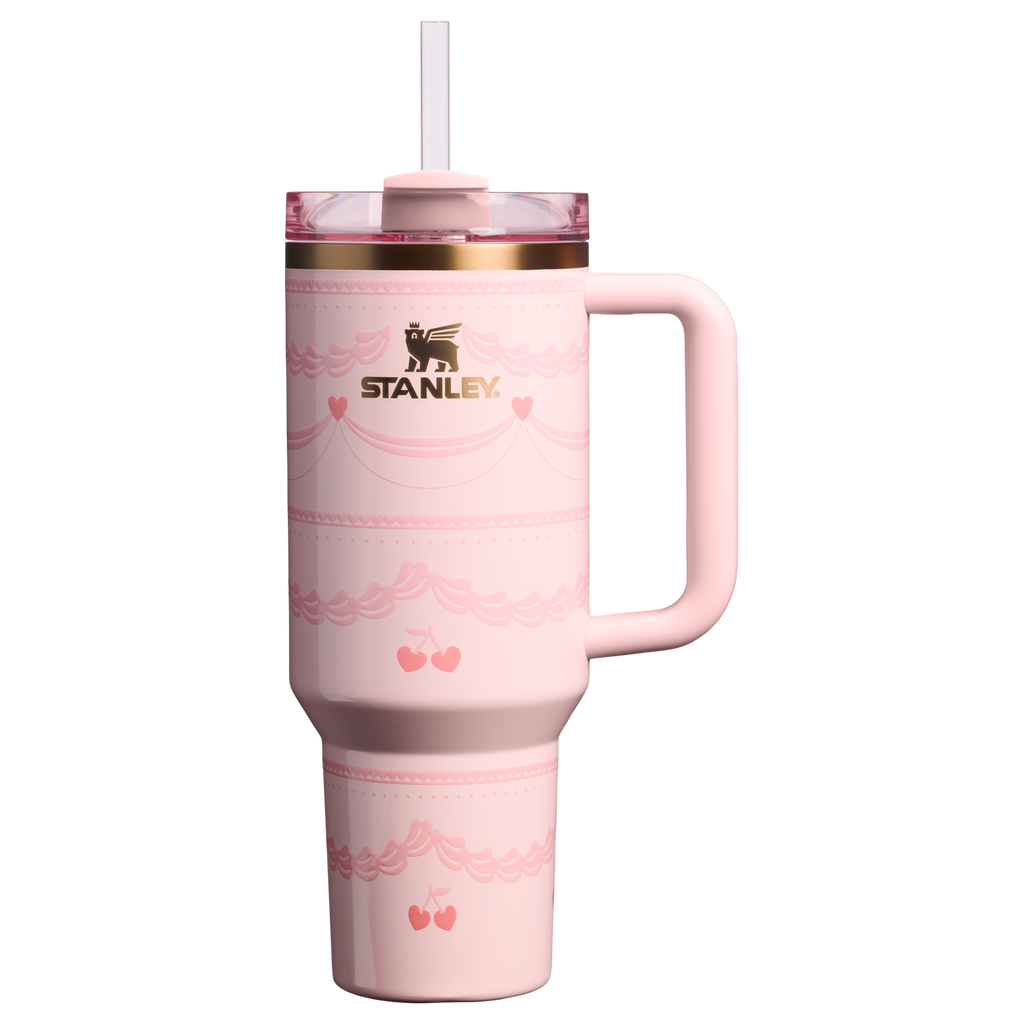 Large Capacity The Valentine’s Day Quencher H2.0 Flowstate Tumbler D231T - FlowState 3-Position Lid Insulated Travel Mug - Pink Velvet Cake