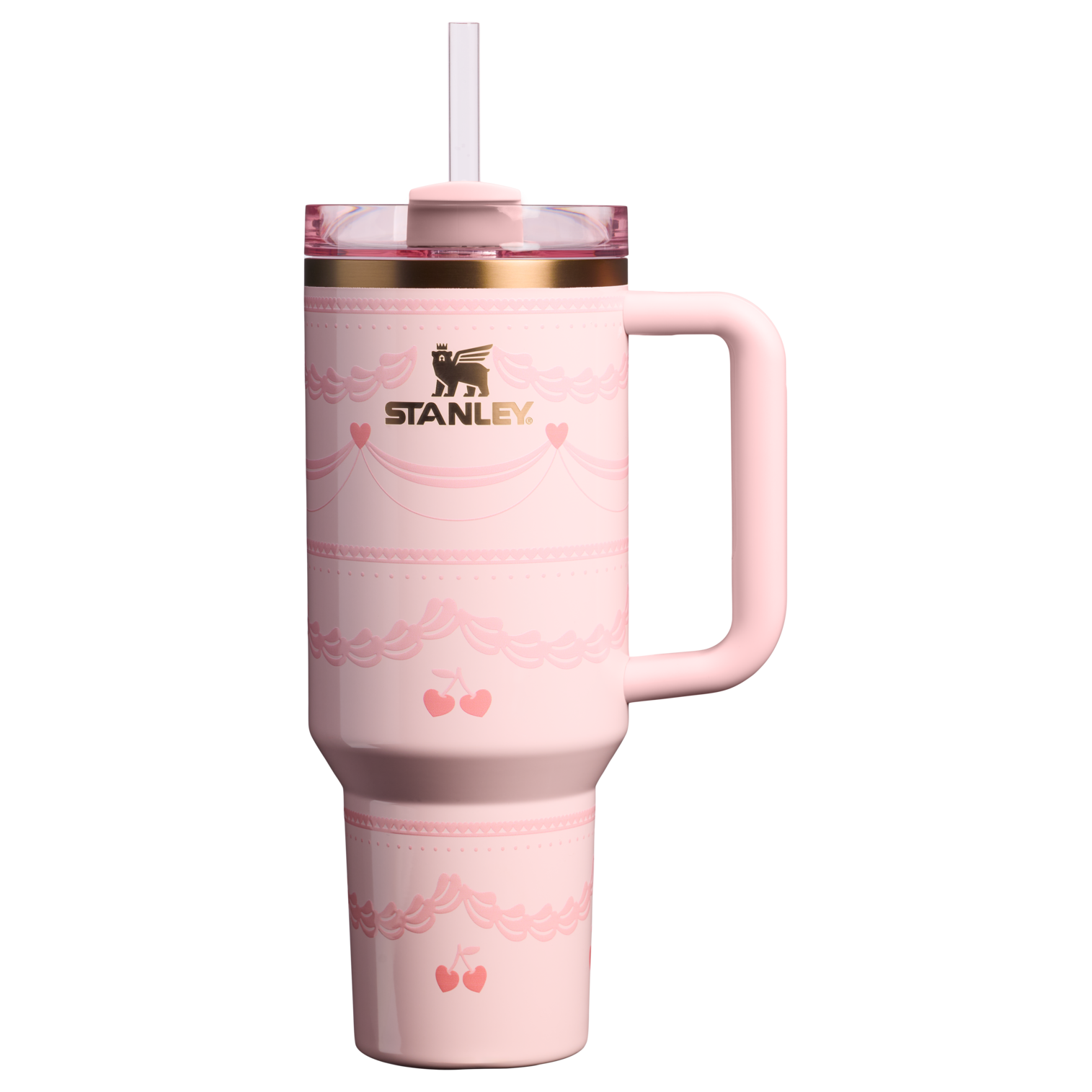 Large Capacity The Valentine’s Day Quencher H2.0 Flowstate Tumbler D231T - FlowState 3-Position Lid Insulated Travel Mug - Pink Velvet Cake