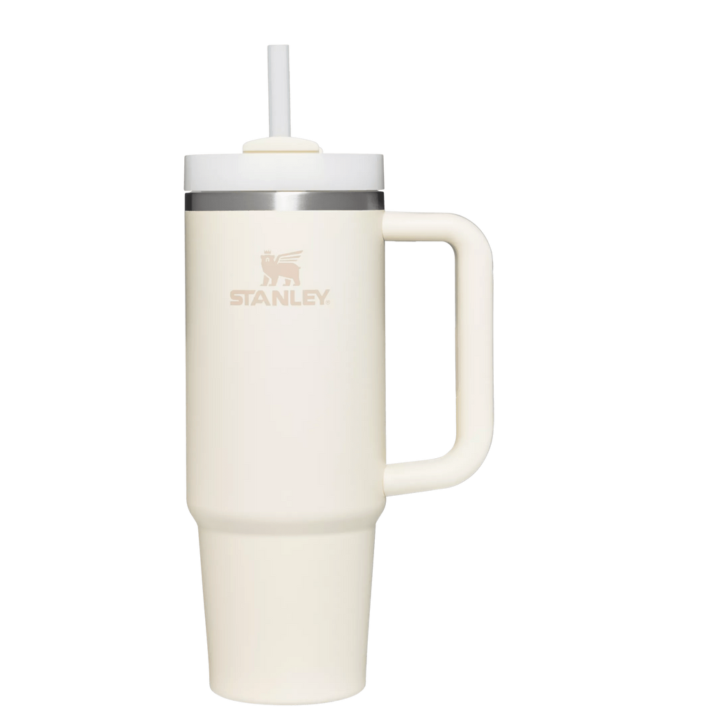 Splash-Resistant FlowState The Quencher H2.0 Flowstate Tumbler | Stanley Create D331C - FlowState 3-Position Lid Insulated Travel Mug - Cream