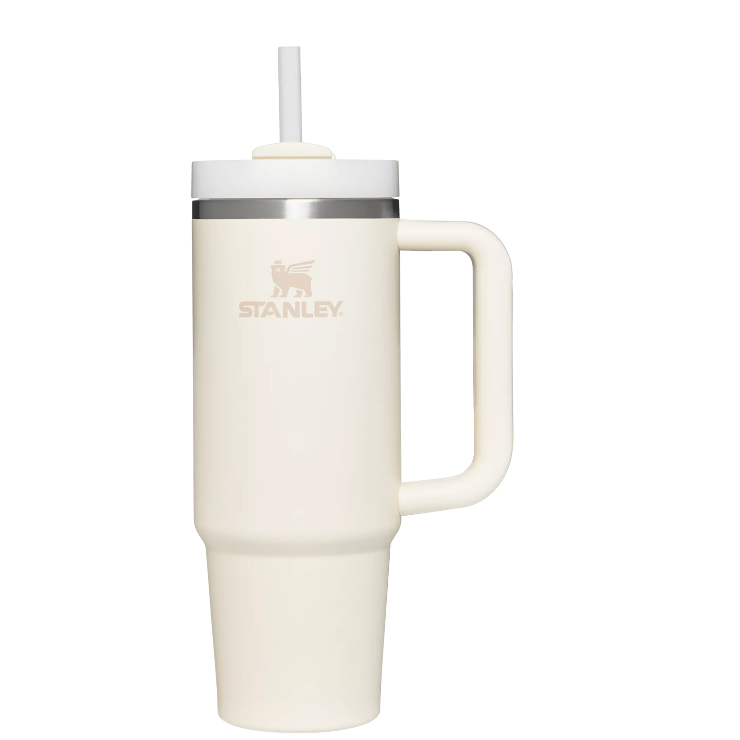 Splash-Resistant FlowState The Quencher H2.0 Flowstate Tumbler | Stanley Create D331C - FlowState 3-Position Lid Insulated Travel Mug - Cream